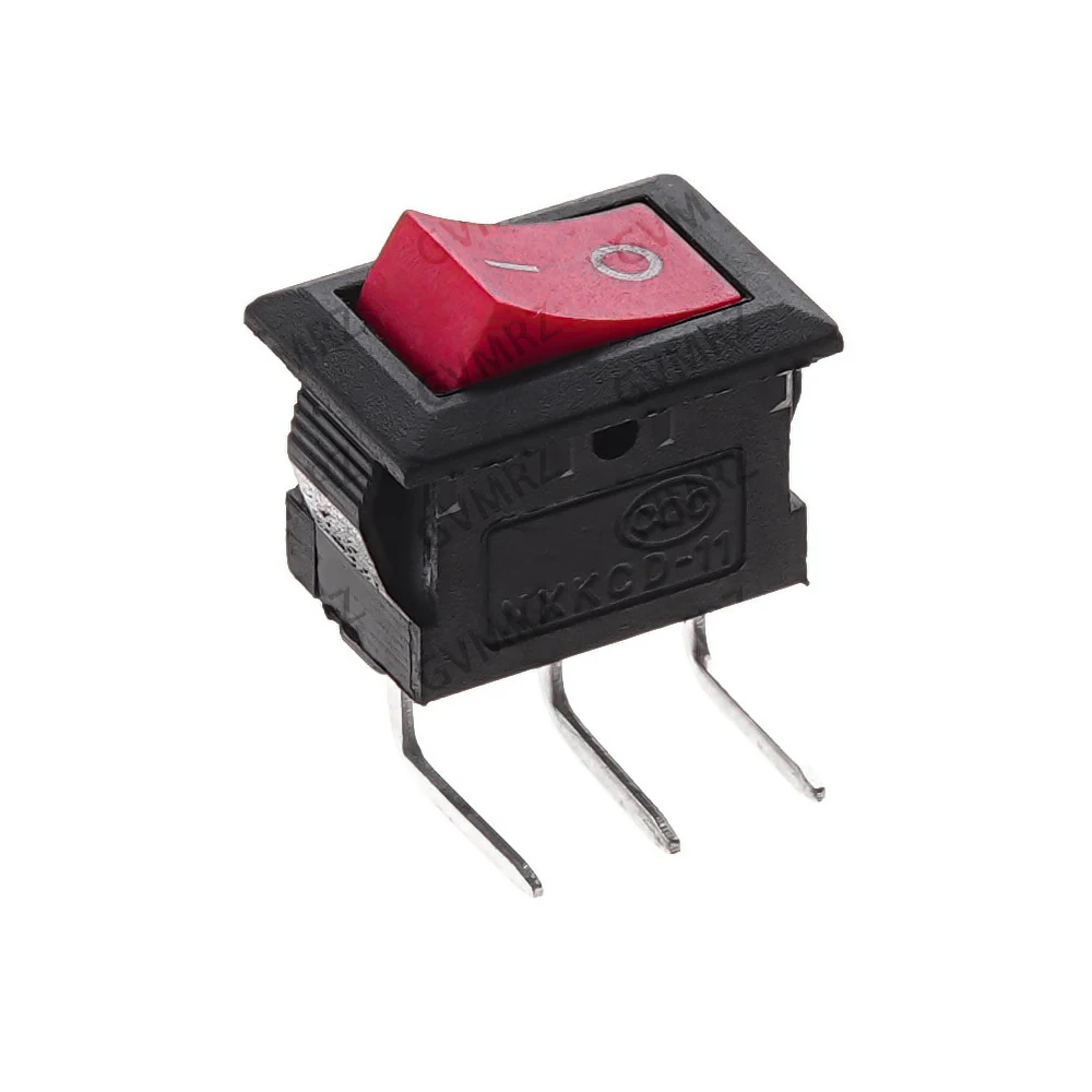 10PCS 3A 10x15mm 250VAC/6A 125VAC KCD11 Rocker Switch 10*15mm Mini Push Button Switch ON-OFF / ON-OFF-ON 2 Pins/3Pins 10x15