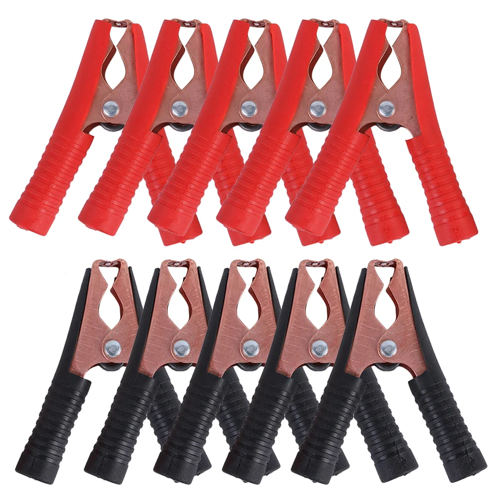 10 Pcs Car Alligator Clips Crocodile Batteries Electrical Test Clamp Metal Insulated