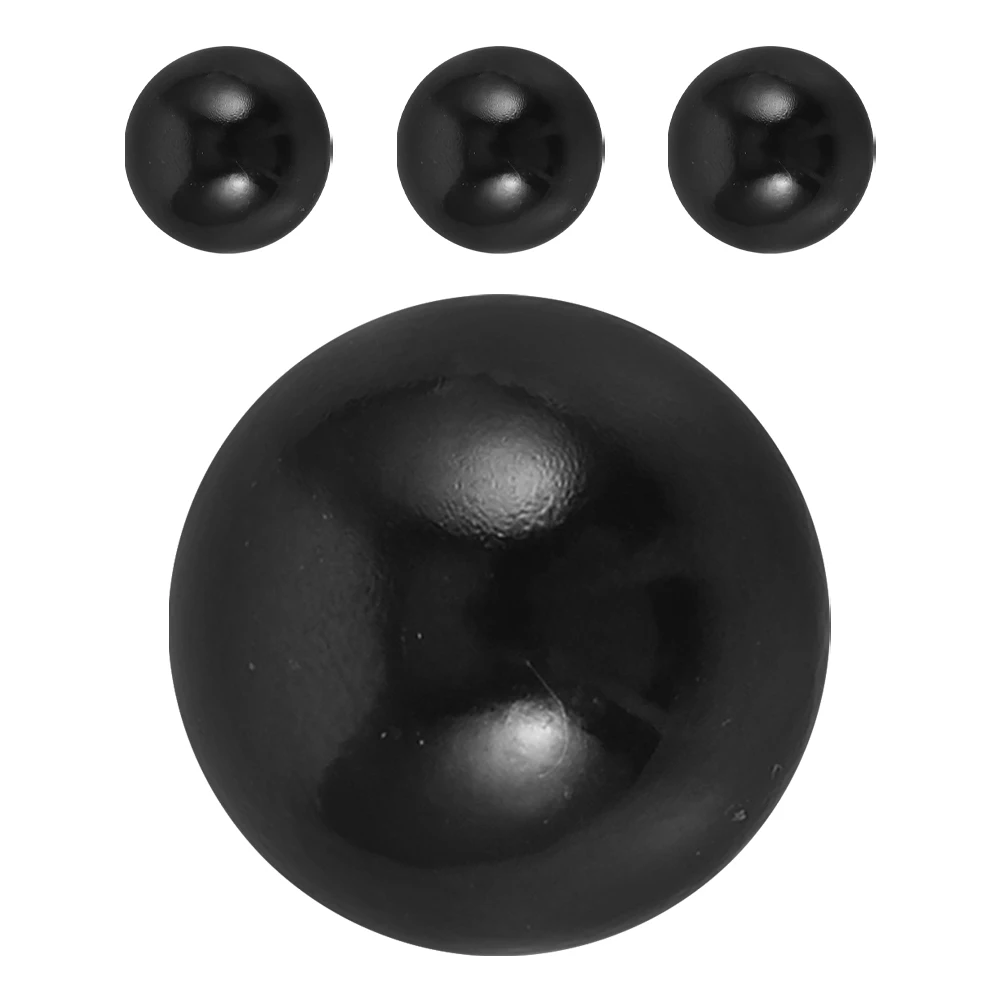 

4Pcs Black Plastic Pinball Balls Durable Replacement for Standard Machines Game Tables Smooth Gameplay Mini Pinball