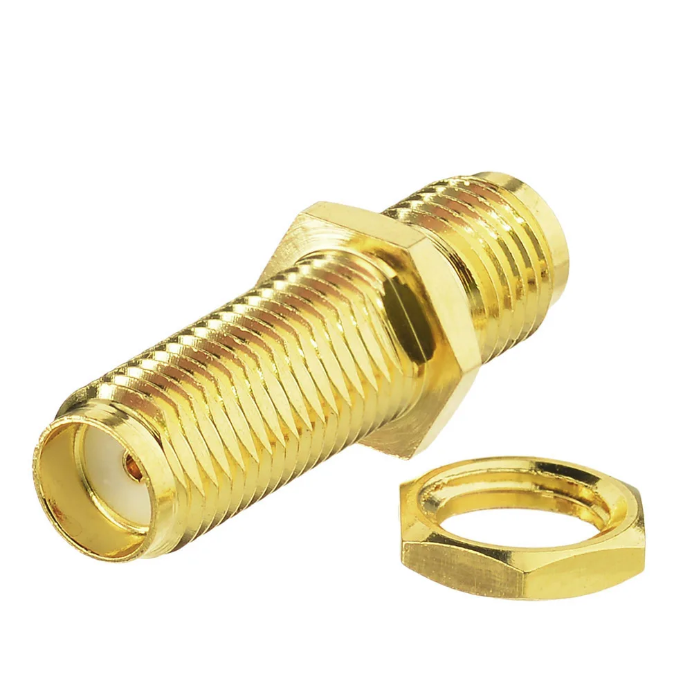 Superbat SMA Adapter SMA Jack to Female Bulkhead Straight Goldplated RF Coaxial Connector