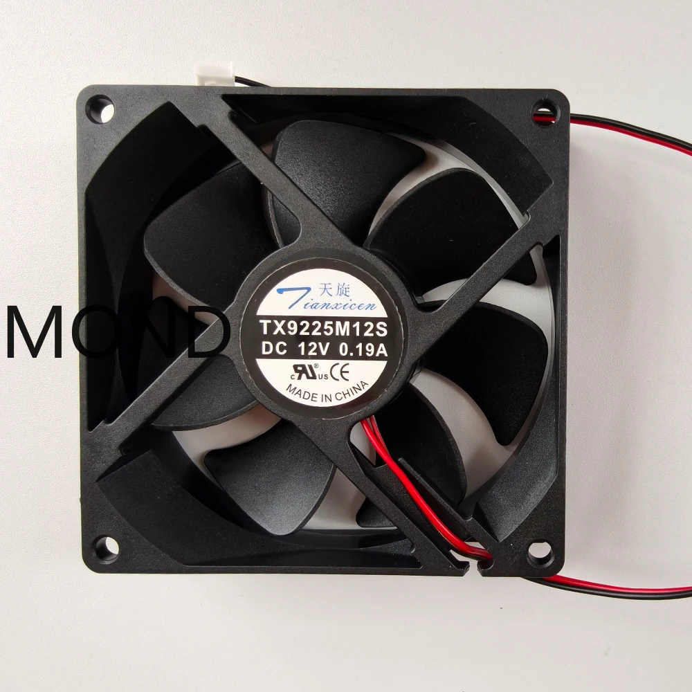 TX9225M12S ทำความเย็น Tianxuan แหล่งจ่ายไฟพัดลมทำความเย็นหม้อน้ำซีพียู9225 12V 0.17A 0.19A 9ซม. 92*92*25มม. 2สาย