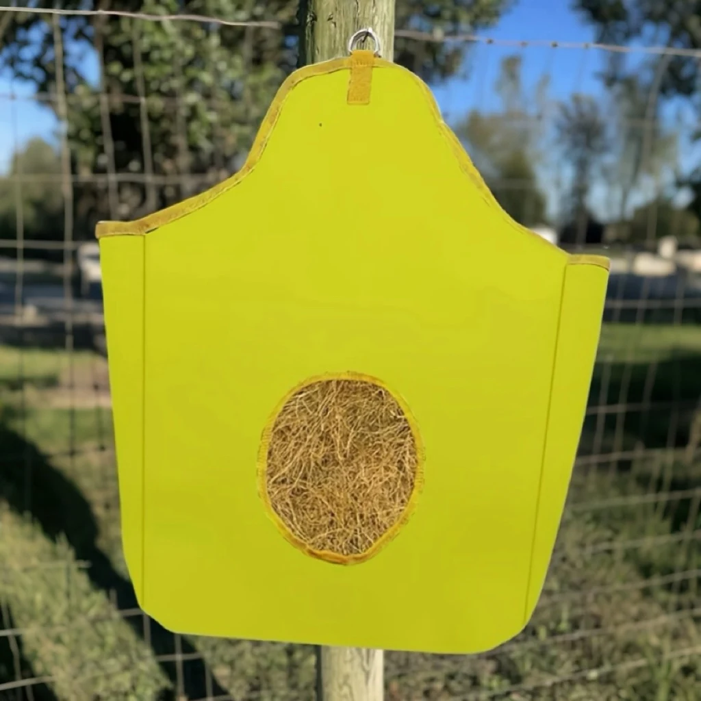 

Сумка для сена BARN & STABLE с металлической застежкой-кнопкой Сумка для кормления большой емкости с открытым отверстием для подачи Кормушка для сена для медленного кормления