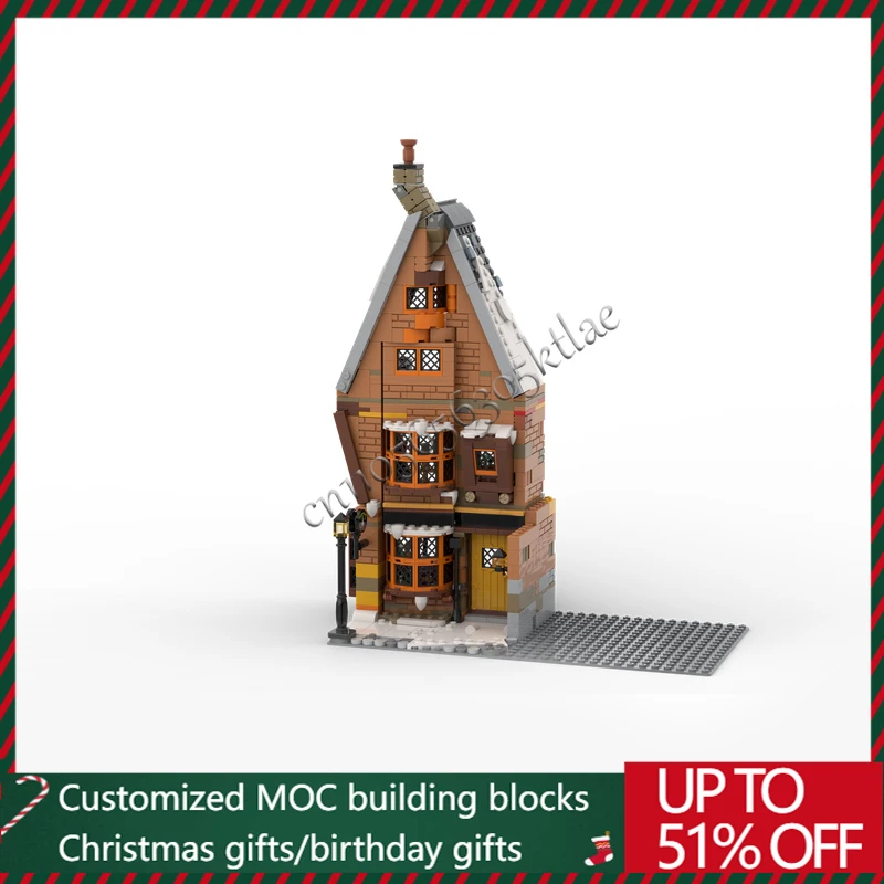 

NEW 719 PCS MOC HP Magic Village Pharmacy Creative Building Block Model Children Assembly Educational DIY Toy Set Christmas Gift