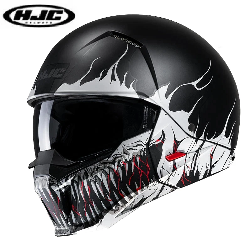 Оригинальный мотоциклетный шлем HJC i20, съемный шлем в стиле ретро, анфас, призрак, лицо, внедорожный шлем, Cascos Para Moto для Harley Оригинальный мотоциклетный шлем HJC i20, съемный шлем в стиле ретро, анфас, призрак, лицо, внедорожный шлем, Cascos Para Moto для Harley