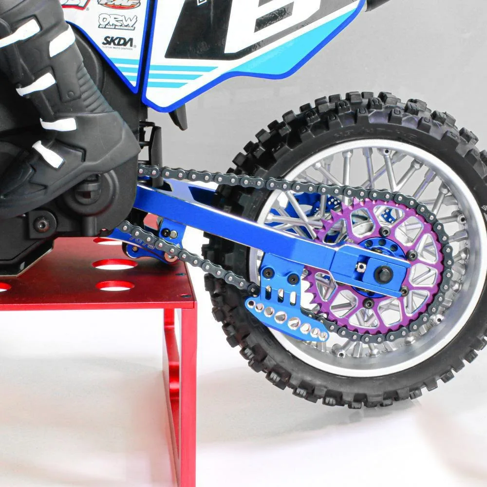 電動バイク用リアスイングアーム,リアフォーク,ホイールシート,調整可能なチェーン,rc losi 1/4 promoto mx,264000