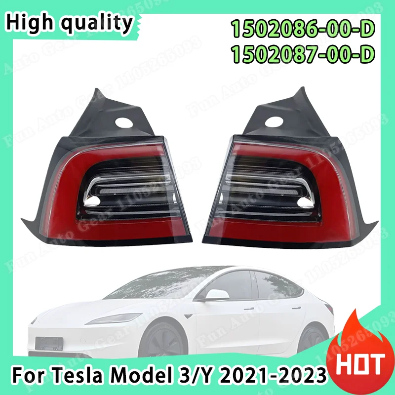 

NEW Rear Lamp Outer LED Tail Light Brake Lamp For Tesla MODEL 3/Y 2021 2022 2023 Left Right 1502086-00-D 1502087-00-D