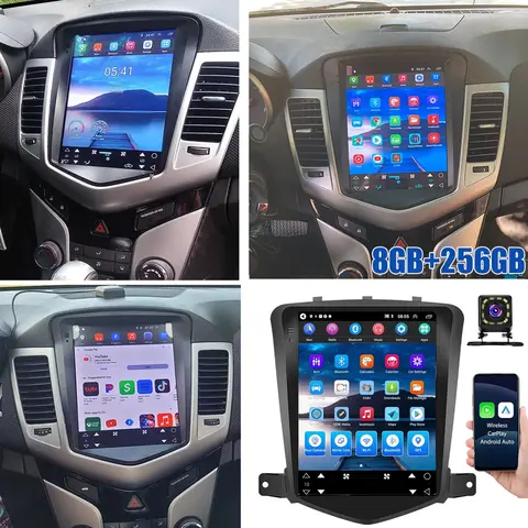 Android 15 Car Radio For Chevrolet Cruze J300 2009-2014 for Tesla Style Carplay Android Auto Car Multimedia Navigation GPS DSP