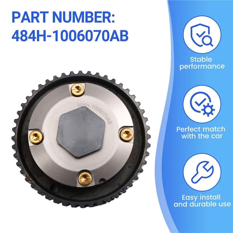 

Трендовый привод регулировки распределительного вала выхлопных газов 484H-1006070AB для двигателя Chery Tiggo MVM 484, A5 A3 EASTER V5 VVT, ремень ГРМ