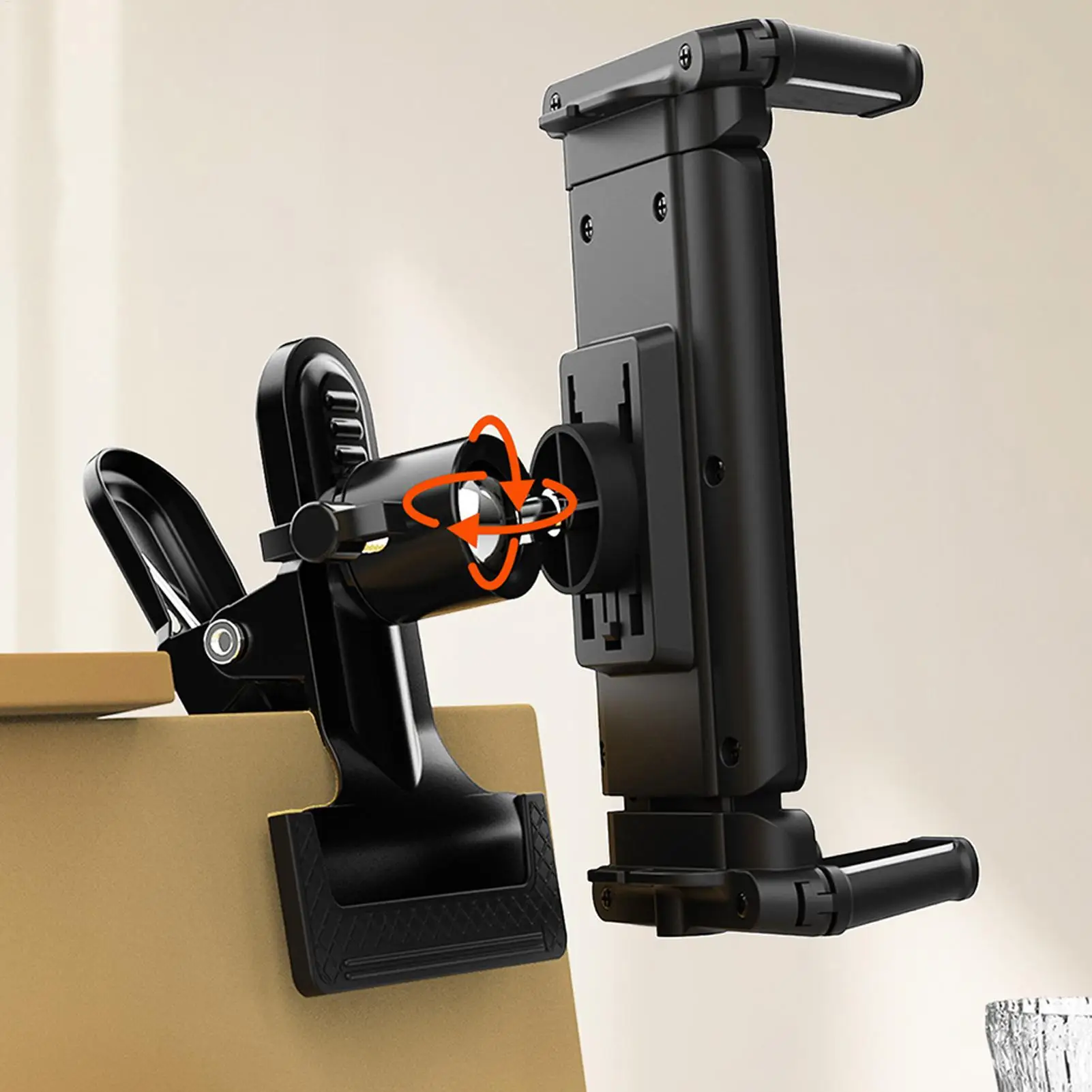 Tablet Stand Drawing Phone Clamp Flexible Tablet Clamp Holder for Streaming Drawing Travel Kitchen Airplane Car Treadmill