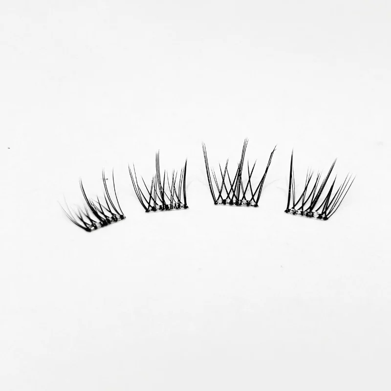 Glue-Free Mini Fish-Tail Lashes Invisible Lightweight Clusters Quick Application Sheer Natural Look for Soft, Enlarged Eyes - view 6