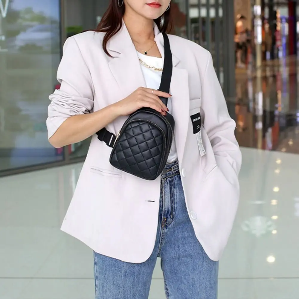 1PC Women\'s Chest Bag Pure Color Leather Women\'s Bag High Quality Shoulder Bag Casual Women\'s Crossbody Bag Fashion Travel Pack