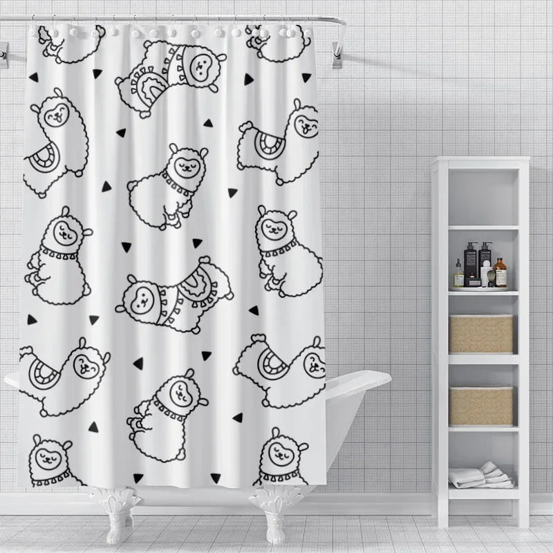 Home decoration shower curtains for bathroom waterproof curtain fabric Modern Nordic style Living Roomcute animal cartoon dogs