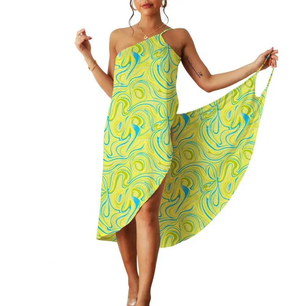 Robe de plage à séchage rapide pour femmes, vêtement d'été doux, longueur mollet, protection solaire, maillot de bain