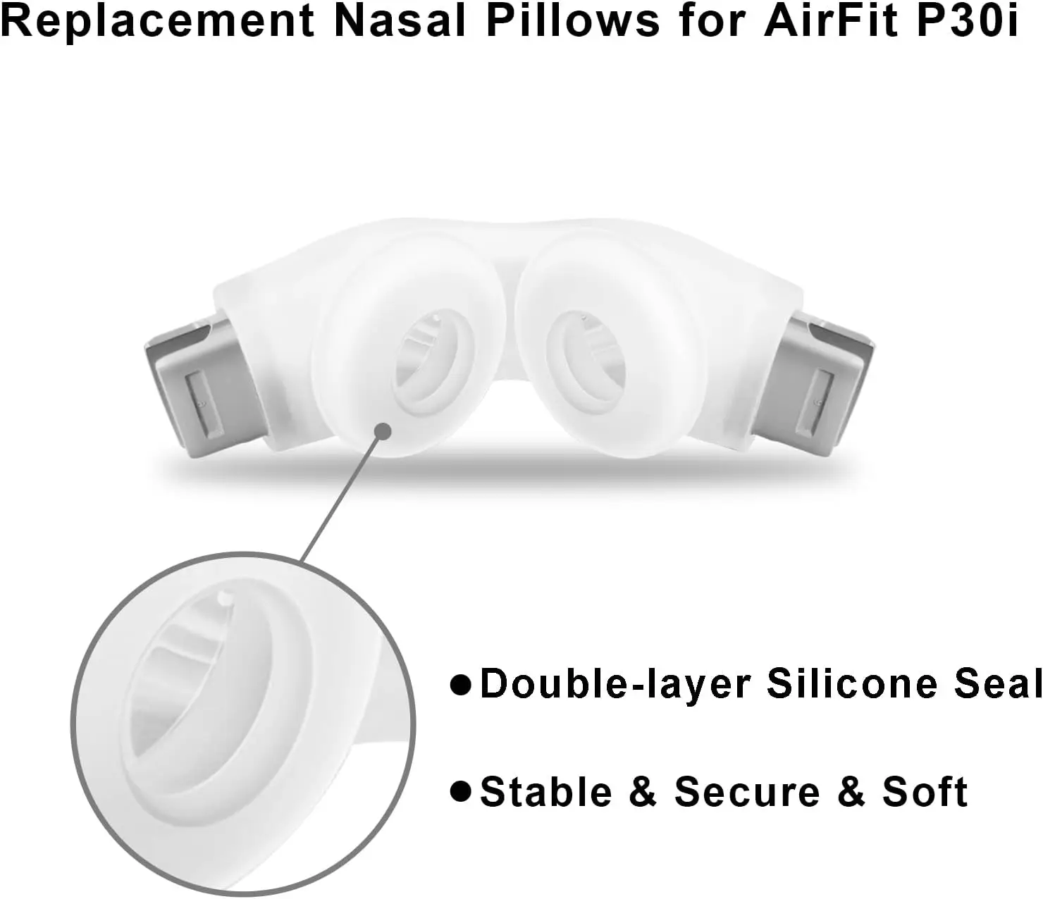 Airfit P30i Replacement Nasal Seal Pad - P30i CPAP Nasal Mask Cushion - Comfortable and Soft Silicone, Aiding Breathing and Slee