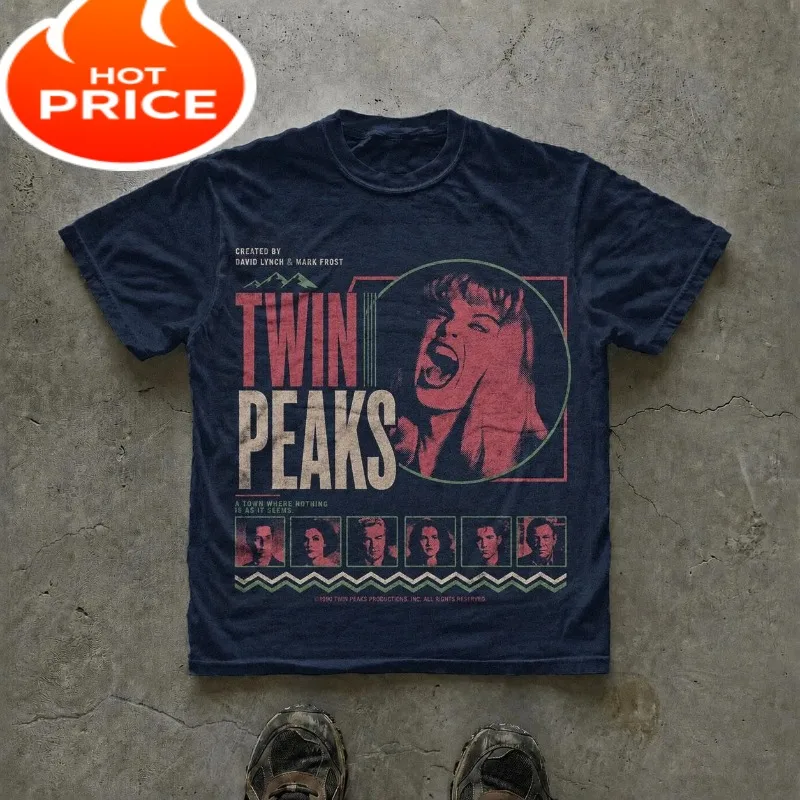 Twin Peaks Shirt, David Lynch Classic TV Series Men's T-shirt Summer New Style Unisex High Street T-shirt