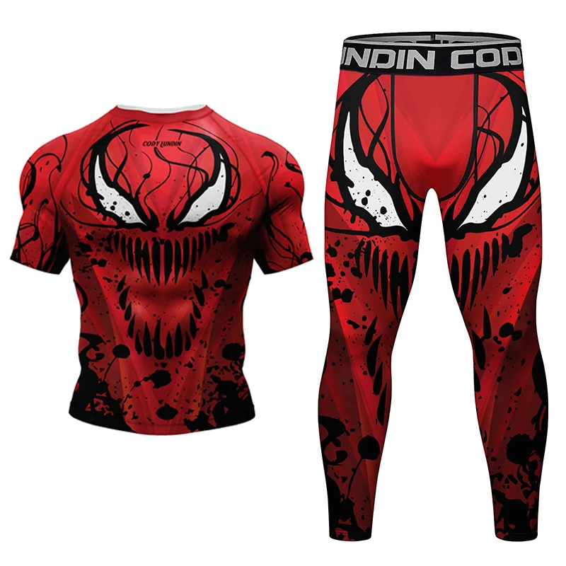 New mma compression shirt + pantalones Jiu Jitsu bjj rashguard mma t-shirts+Shorts set rash guard gi muay thai boxing jerseys