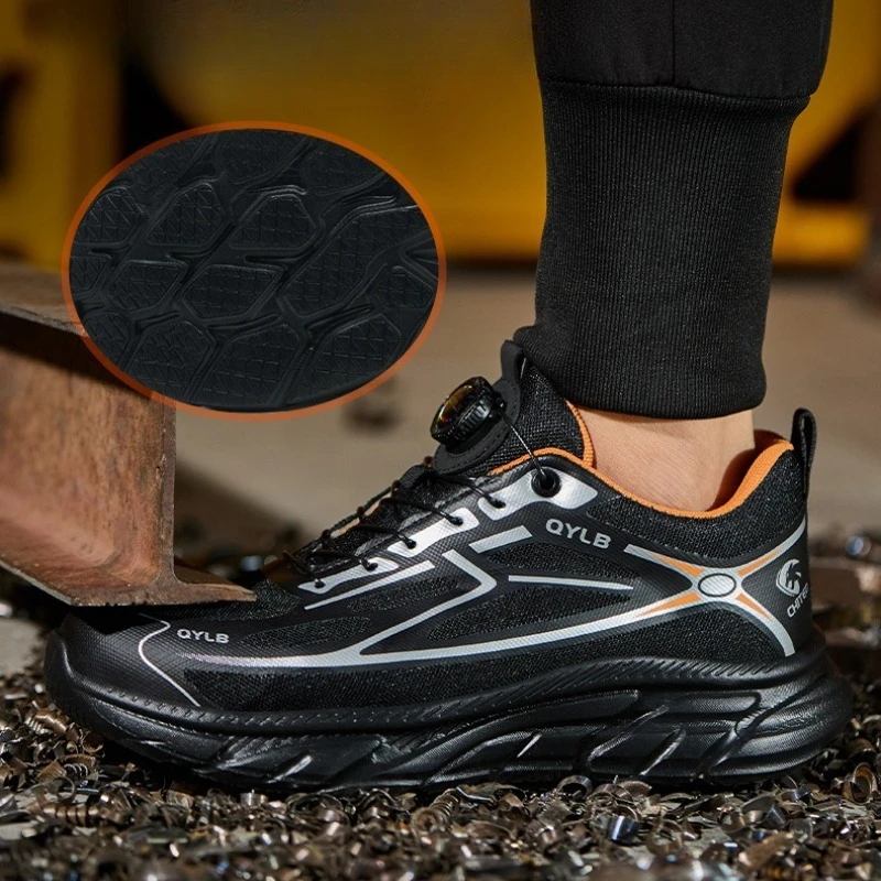 Men's Safety Shoes Anti Smash and Anti Stab Work Shoes Men Indestructible Safety Boots Sports Safety Shoes TOutdoor Actical Boot
