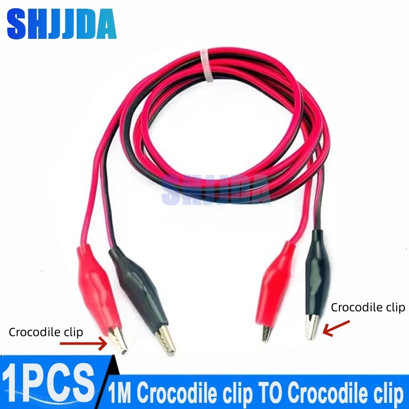 1M Crocodile Clip to AV Banana Head 60cm Crocodile Clip To USB Test clip connection cable terminal Multimeter measuring tool