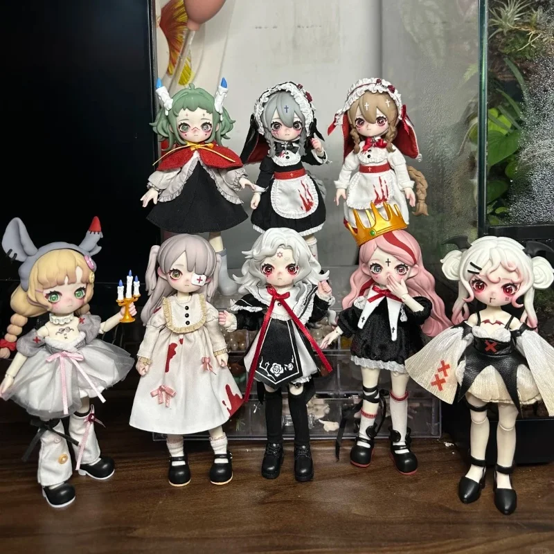 

В наличии Nyssa Blind Box Eerie Nightmare Series 1/12 Bjd Готическая аниме-фигурка с подвижными шарнирами ПВХ Гаражный комплект Коллекционные игрушки