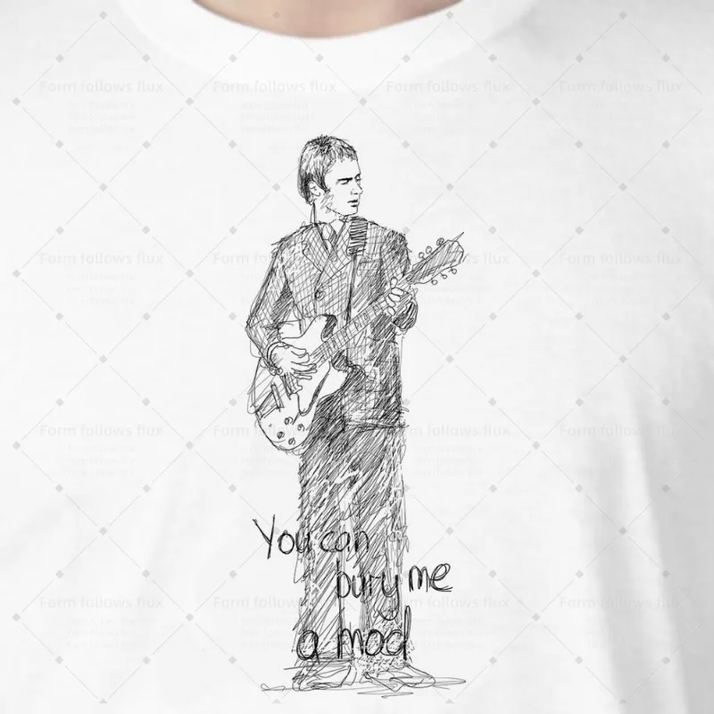 

2026 men T-Shirt Hoodie Hand Drawn Comic style Paul Weller – Bury me a Mod Back in the day Dads Pop Mod Reggae Irish rock Unisex