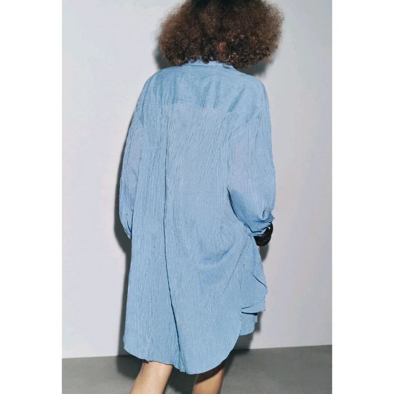 

Casual Cotton Blend Striped Long Sve irt And orts Set Button up Sle Summer Faion Women's Two-Piece Suit 2025 Season