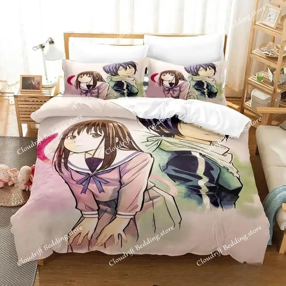 

3D Print Anime Noragami Bedding Set Duvet Cover Bed Set Quilt Cover Pillowcase Comforter King Queen Size Boys Adult Home Textile