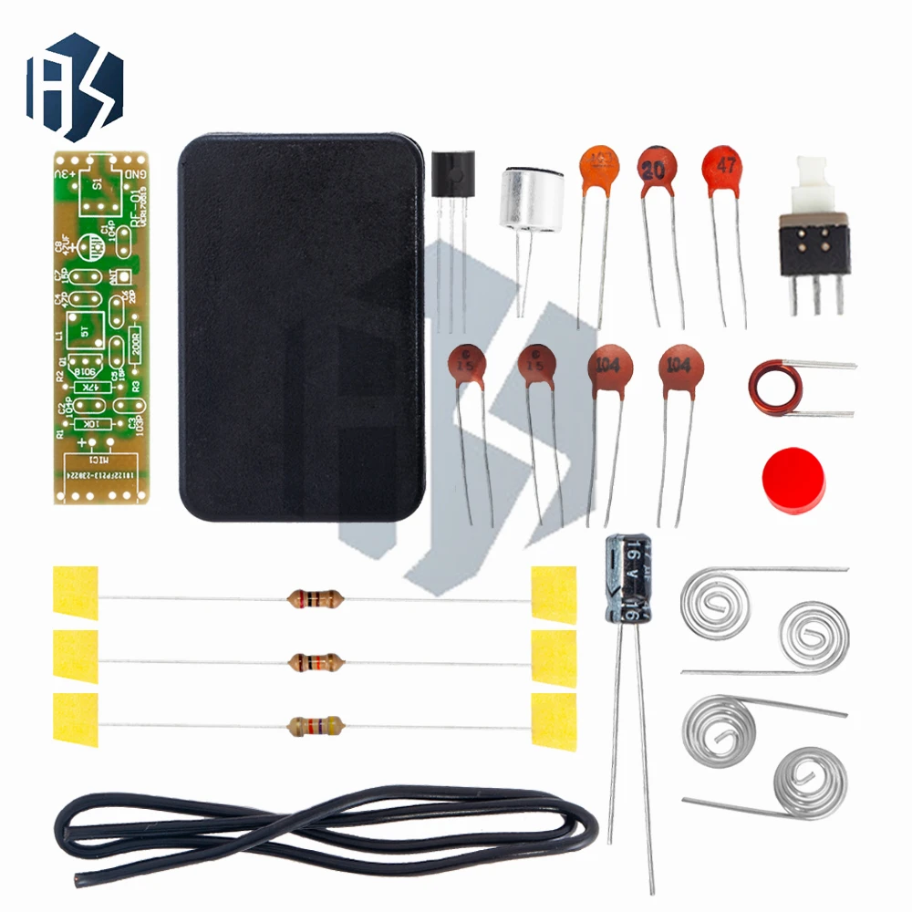 Module de Microphone sans fil à Modulation de fréquence FM, 70-110MHz 1.5V, Kits de pièces de carte émetteur, Suite électronique + coque, Kit de bricolage
