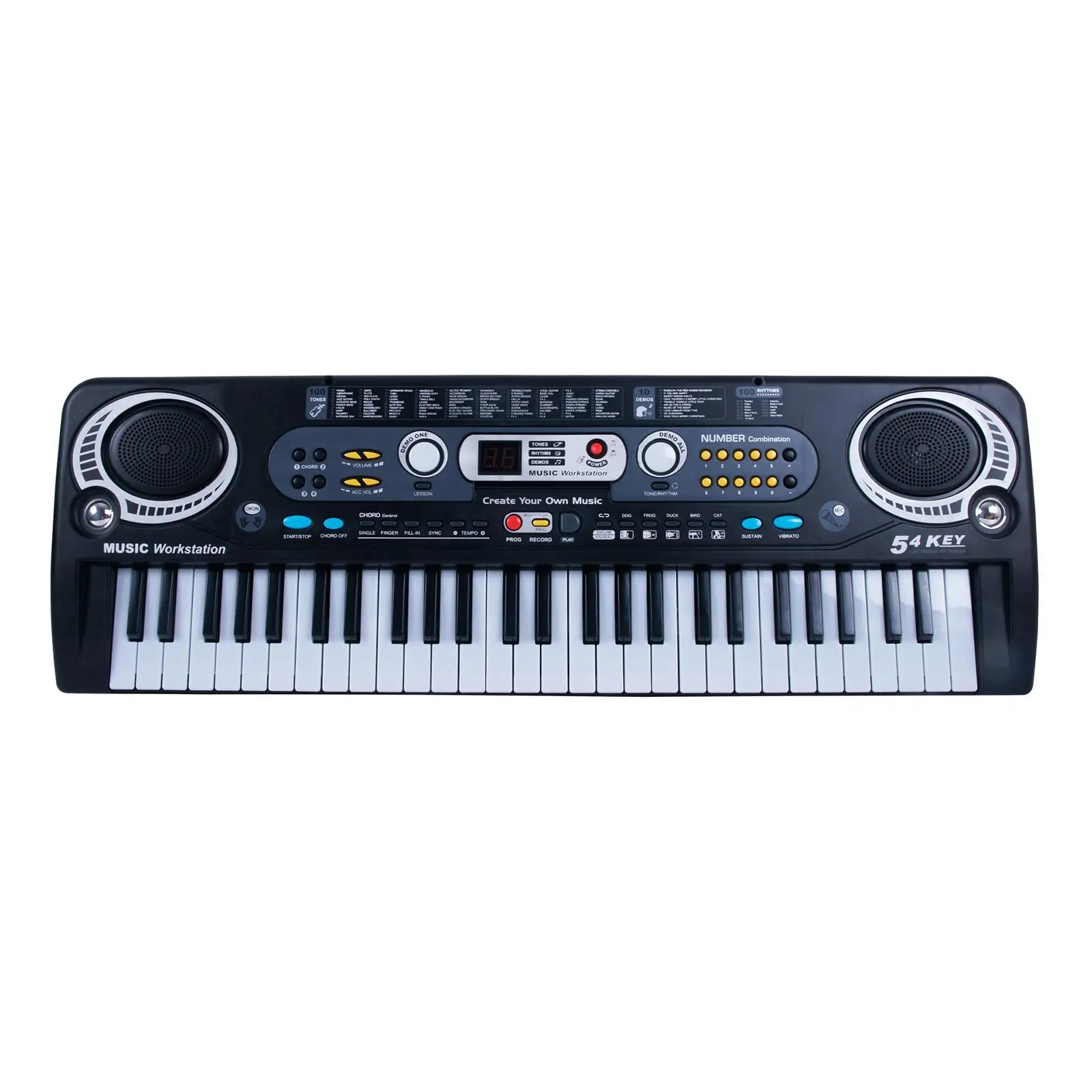 Digital Piano Keyboard for Children 54 Key Electric Organ with Lesson Mode and Record Function