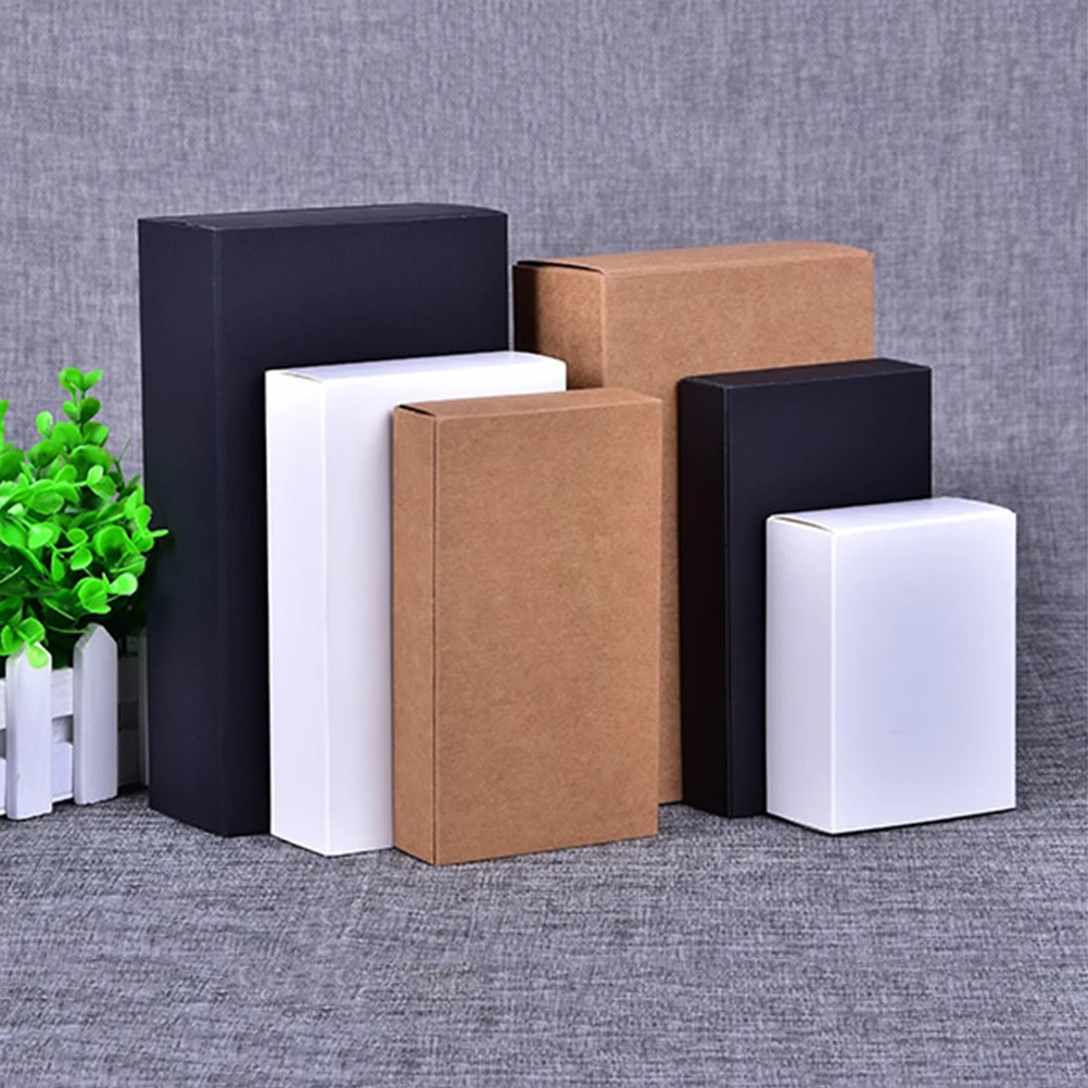 

20 Pcs Travel Soap Case Kraft Paper Drawer Box Packing Boxes with Lids Gift for Presents