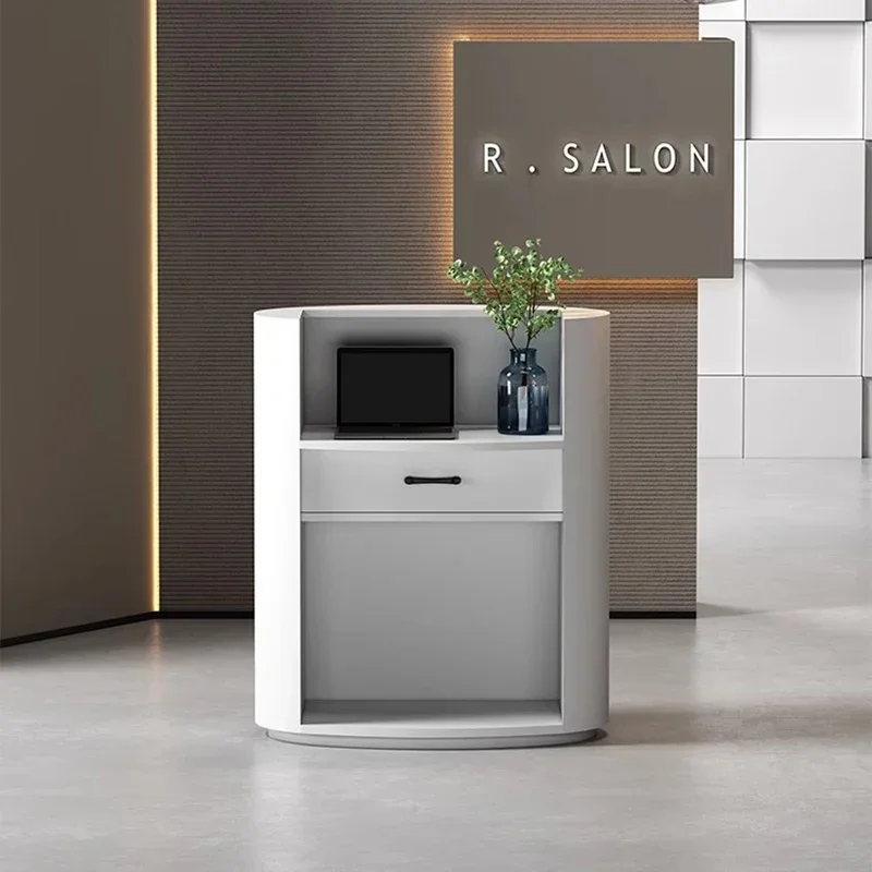 Small Beauty Salon Reception Desk Office Restaurant Modern Checkout Counter White Study Escritorio Bar Furniture Counter LJ50RT