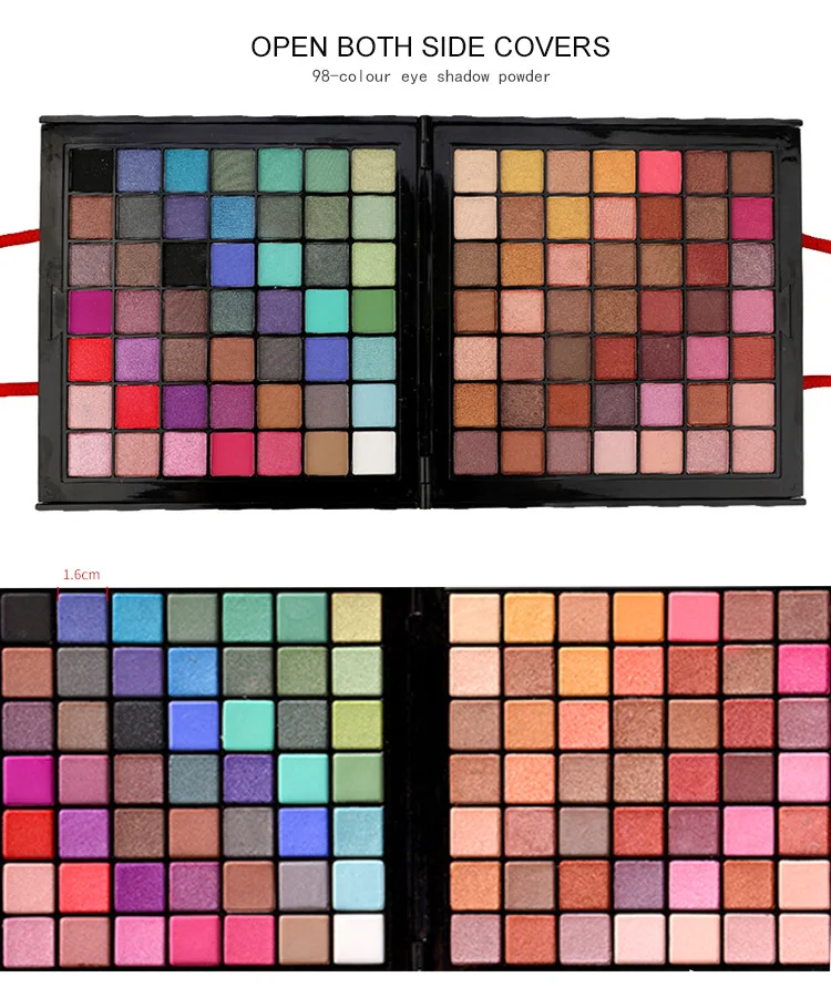 Multicolor Glitter Eyeshadow Palette Set para Mulheres, Sombra de Olho Matte, Shimmer, Shine, Nude Make Up Kit, Cosmético