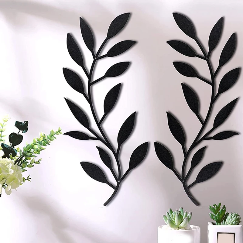 فن زخرفي للجدران على شكل ورقة معدنية ، حديد مطاوع ، محطة مستقلة سوداء ، أجزاء داخلية ، ديكورات حرفية لغرفة المعيشة ، 2 2.2