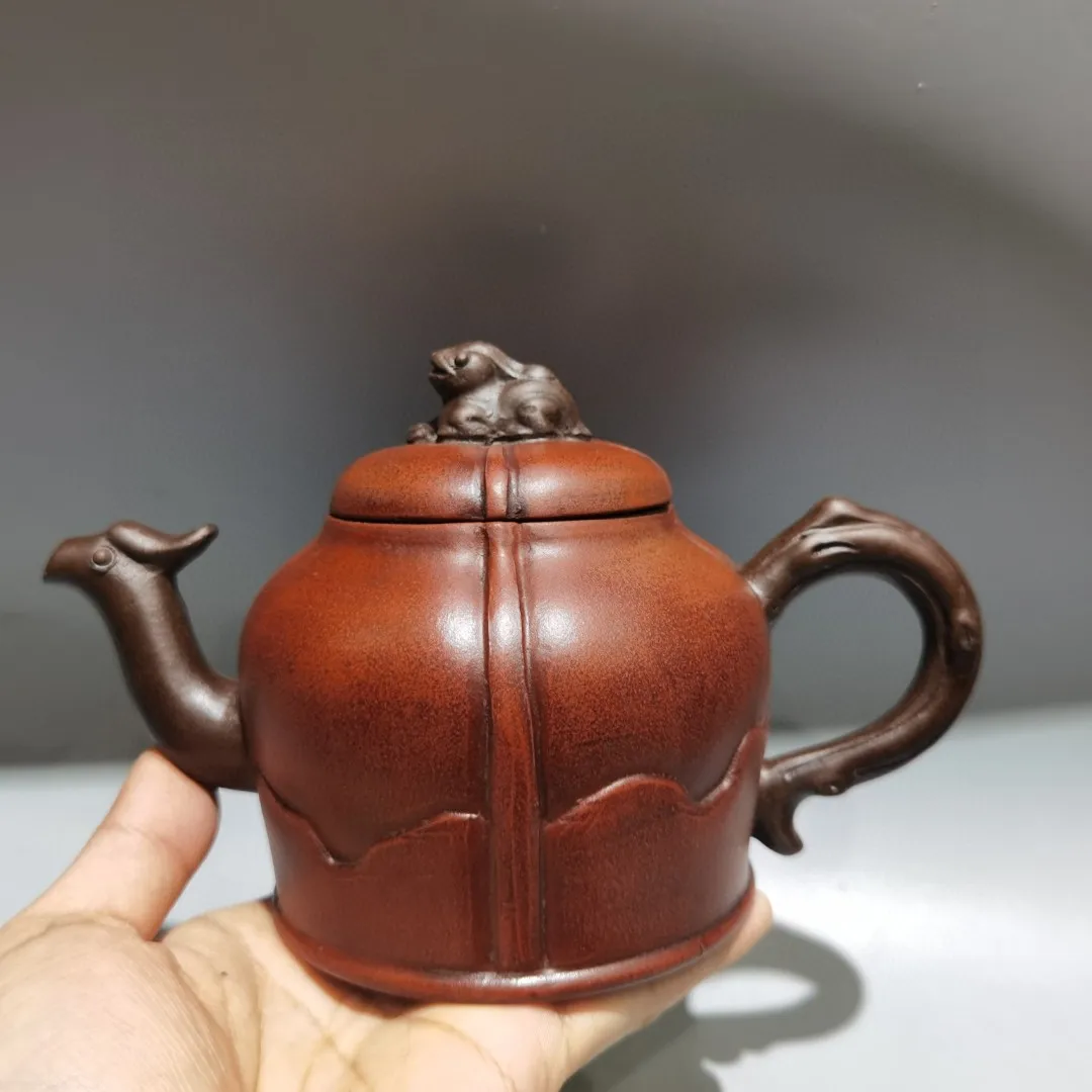 

Yixing Purple Clay Teapot two-color Beast cover Phoenix Mouth Pot Kettle Teapot Flagon Gather fortune Office