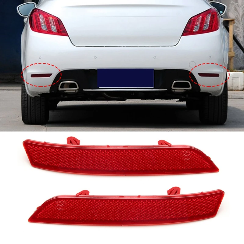 Rear Bumper Reflector Light For Peugeot 508 508 2010 2011 2012 2013 2014 Rear Bumper Lights Bar Warning Lamp