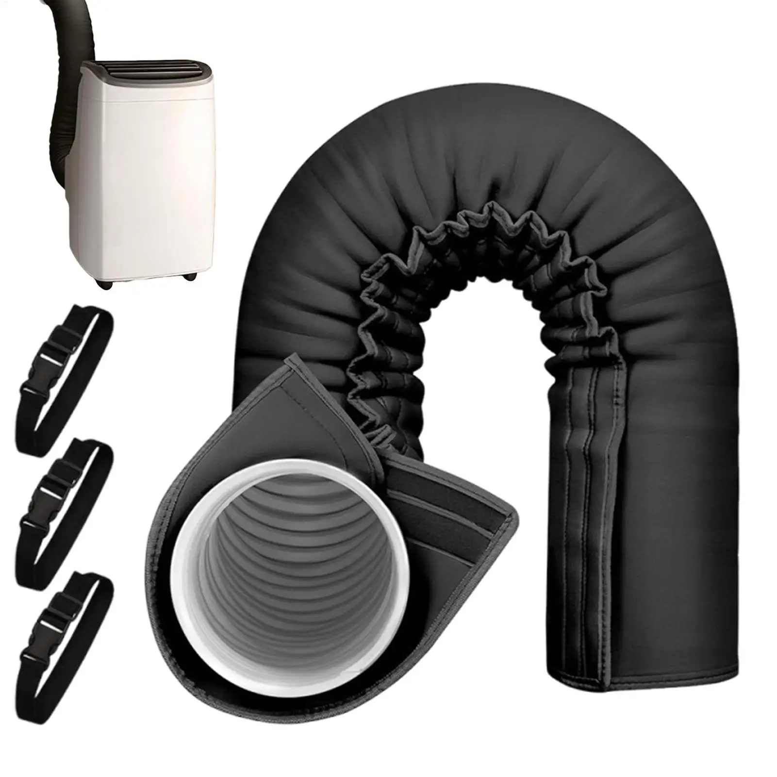 

AC Insulated Hose Cover Wrap Reusable Insulated Hoses Duct Vent Cover Protective Air Conditioner Parts Home Improvement Tool