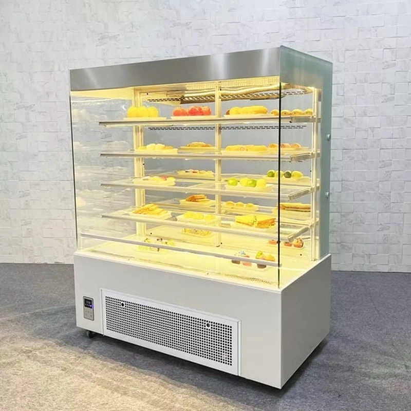 Retro Electric Glass Display Cooler Air Cooled Electric Food Dip Cake Ice Cream Refrigerator Beverage Application