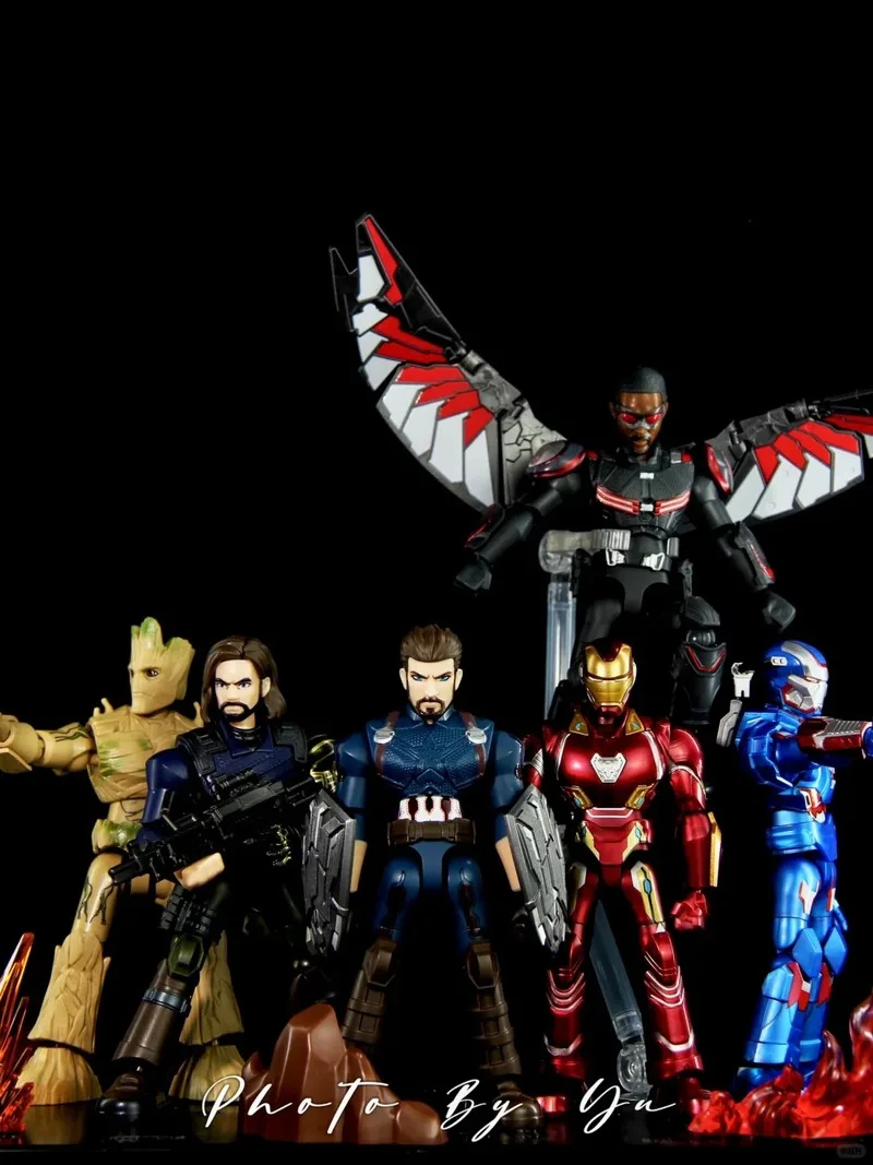 

Blokes Heroes Star Edition 1–4 Железный человек Капитан Америка Игрушечная модель ручной работы Подарок-сюрприз Игрушечная модель ручной работы Подарок на день рождения