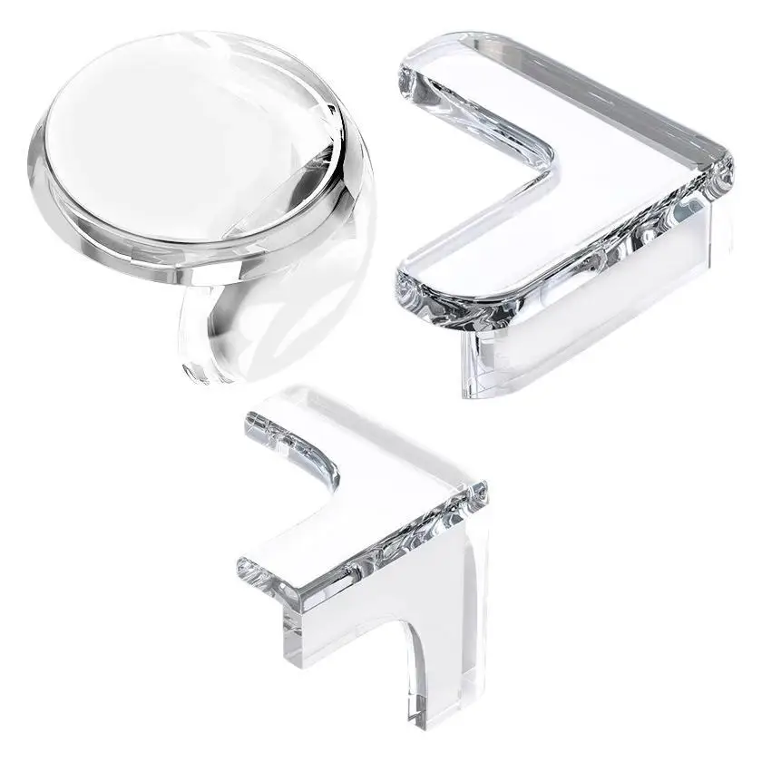 10 Uds. Esquina de mesa anticolisión para niños protección de esquina anticolisión transparente muebles cubierta protectora de silicona