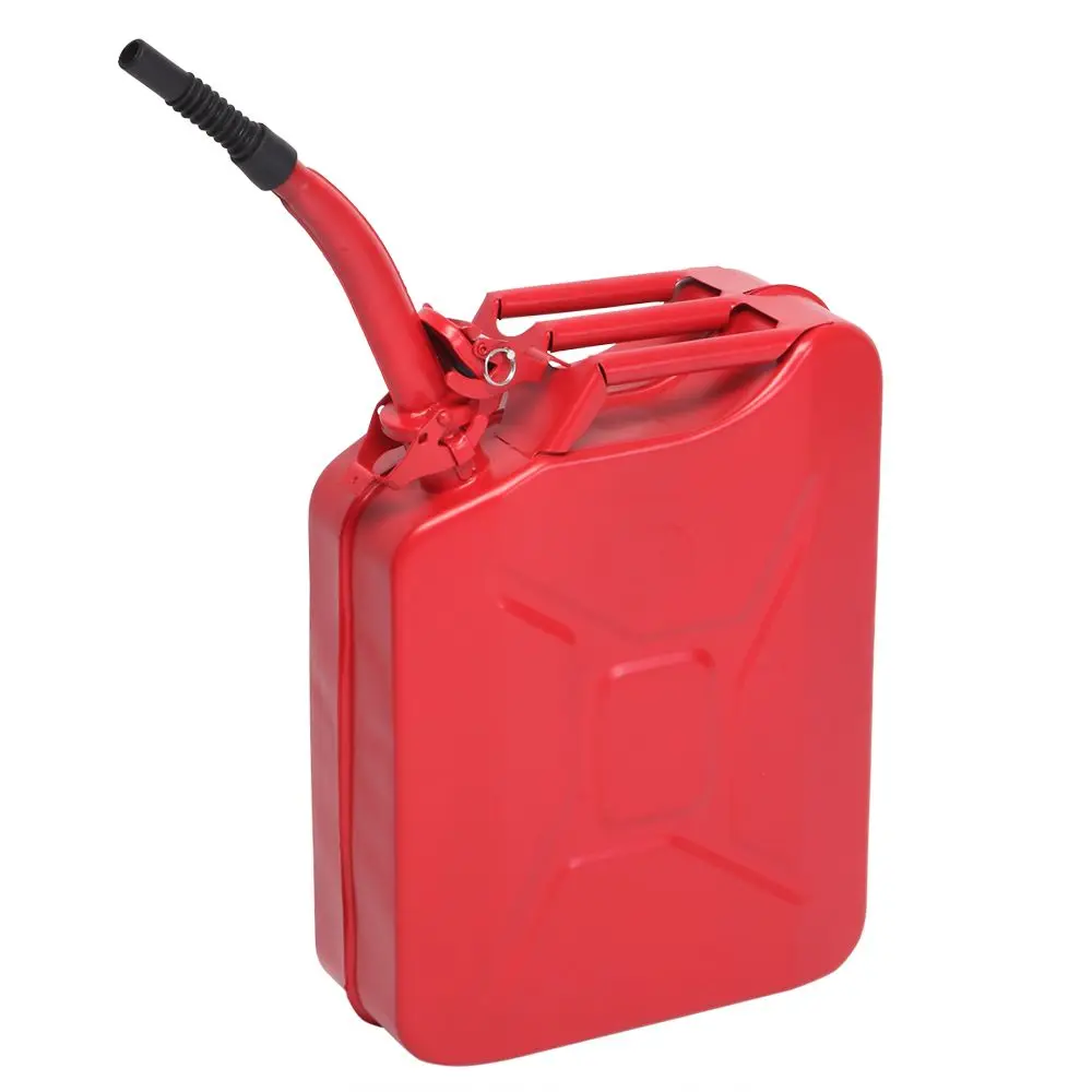

20L US Standard Cold-rolled Plate Petrol Diesel Can Gasoline Bucket with Oil Pipe Red