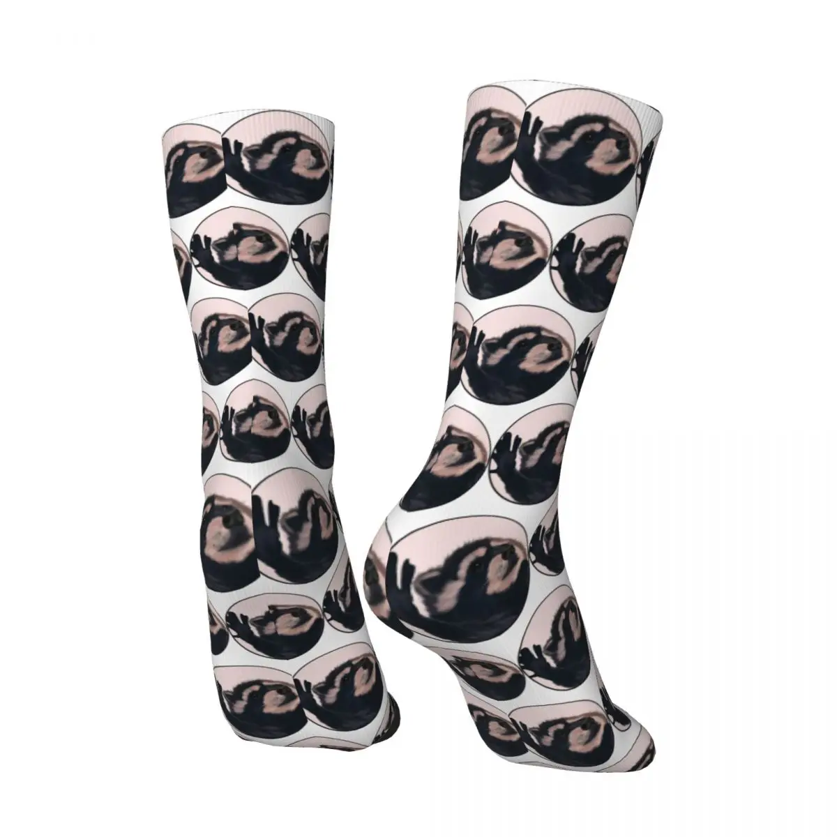 Pedro Raccoon Stockings Funny Aesthetic Design Casual Socks Autumn Anti Bacterial Socks Men Climbing High Quality Socks