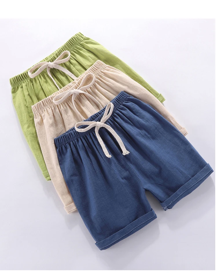 Boys Shorts Kids Shorts Candy Color Girls Baby Summer Shorts Beach Loose Shorts Casual Pants Cotton & Linen Comfortable 2022
