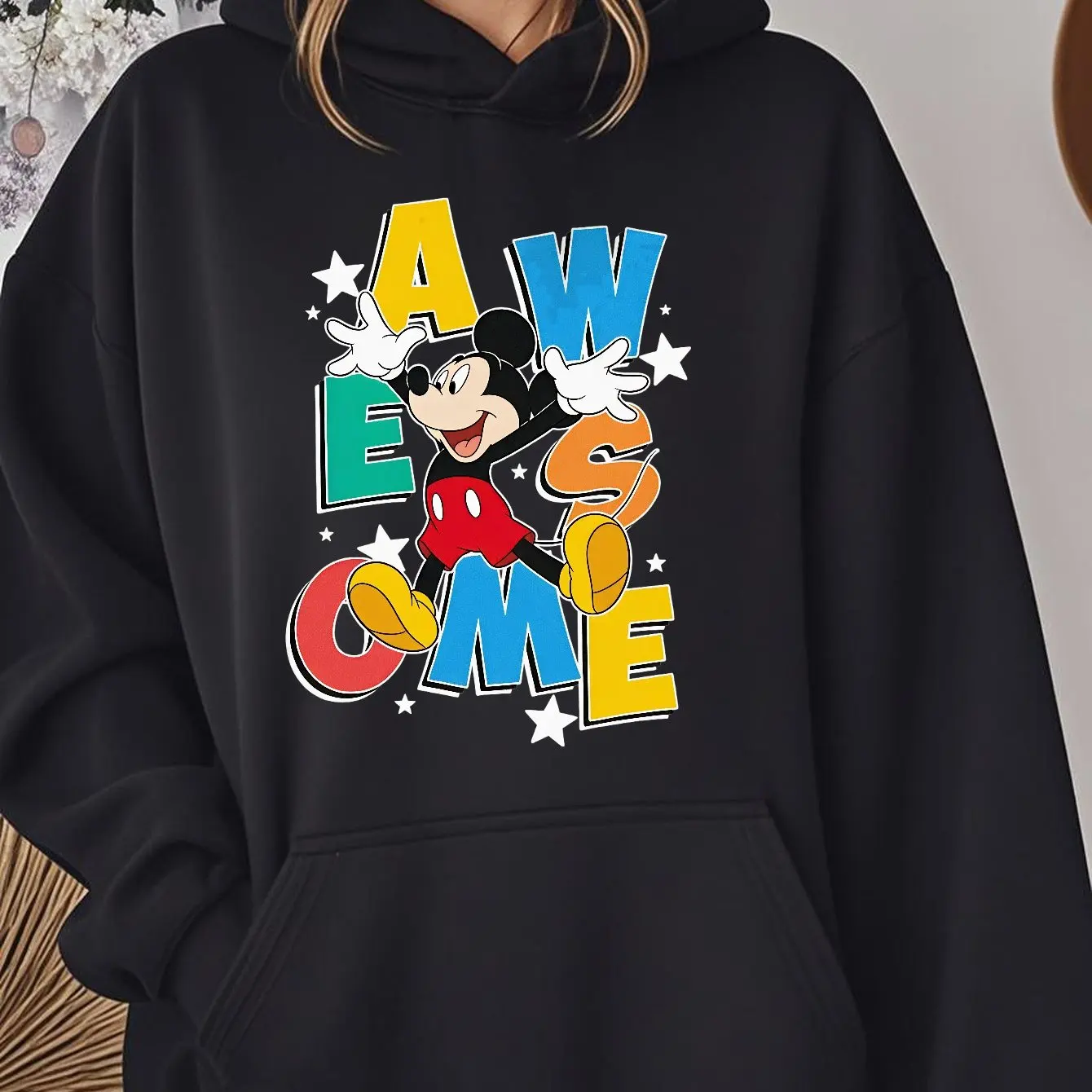 

Женские толстовки с Микки Маусом Disney, модная уличная одежда большого размера, толстовки унисекс, осенне-зимние флисовые повседневные универсальные