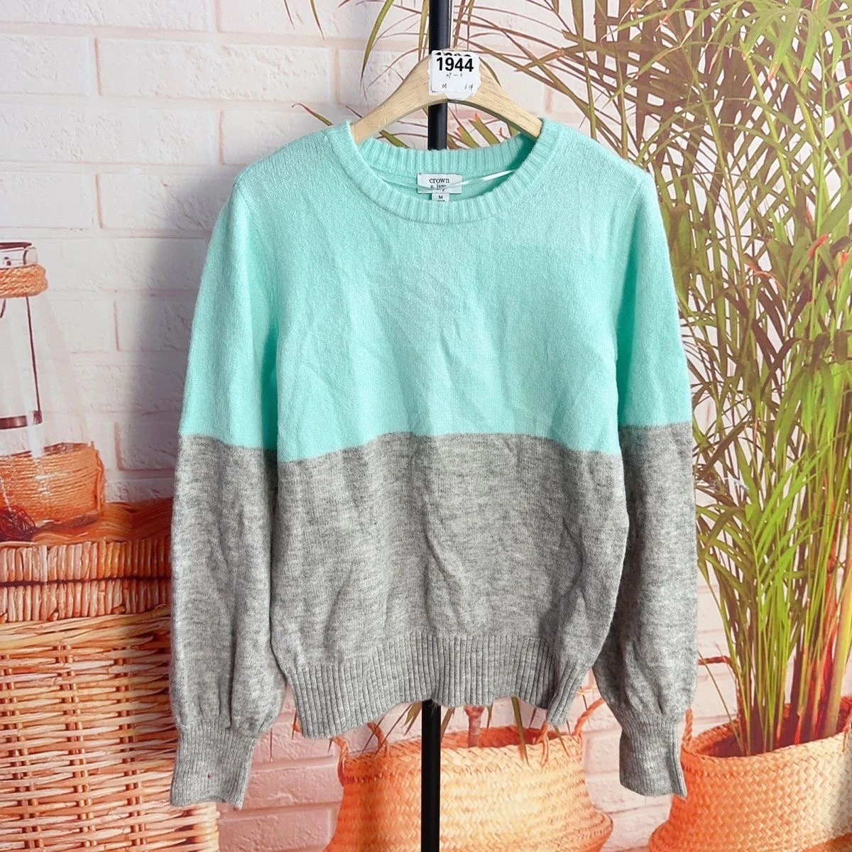 Women's Faion round Ne Long Sve Knitted Sweater Loose Slimming Patchwork Autumn New Sle Comfortable Warm Thermal