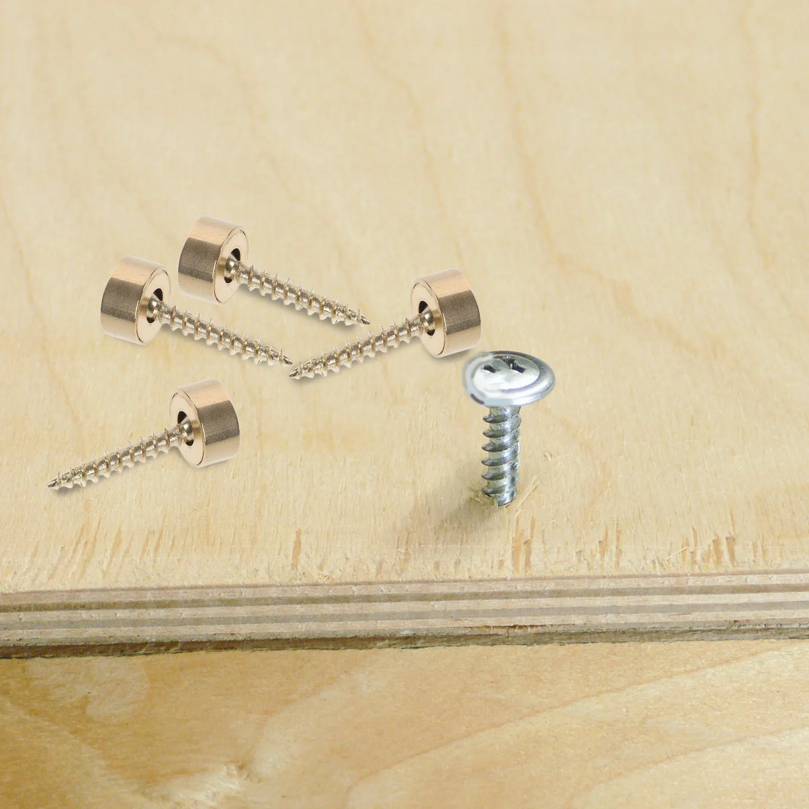 

8pcs Decorative Screw Cap Copper Nail Screw Cover Upholstery Screws Curved Self-Tapping For Home Furniture Renovation Mirror