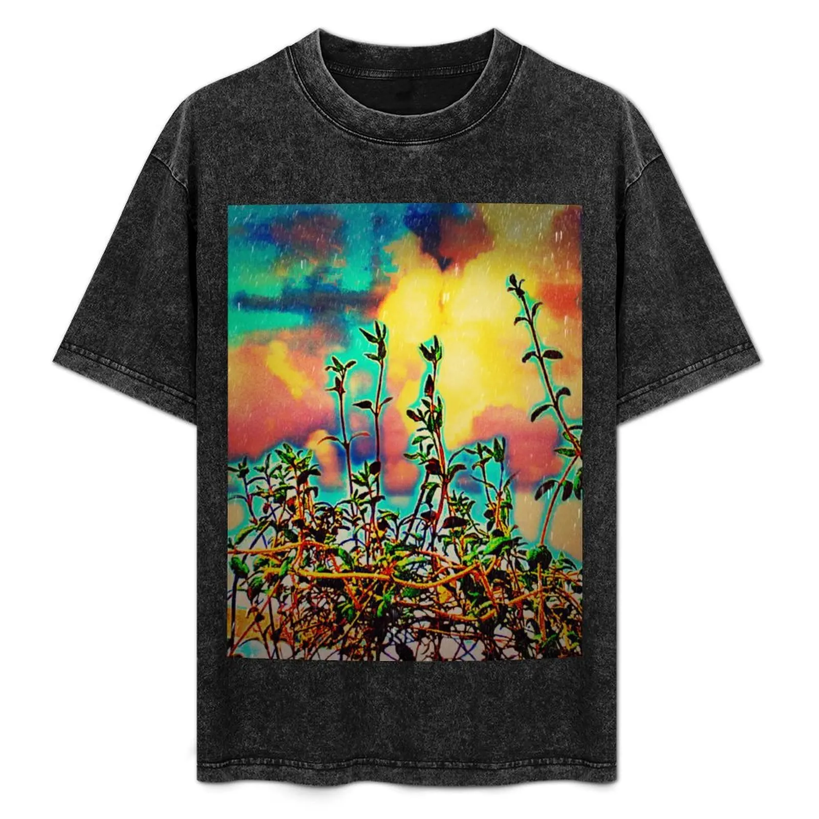 

Water and Thyme T-Shirt Active Sports Short Sleeve Cotton Shirt