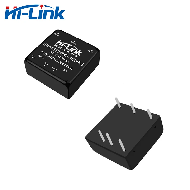 Hi-Link In stock DC-DC Isolated 48V to ±12V ±416mA 10W Dual Output Converter URA4812YMD-10WR3 Step Down Switching Power Supply