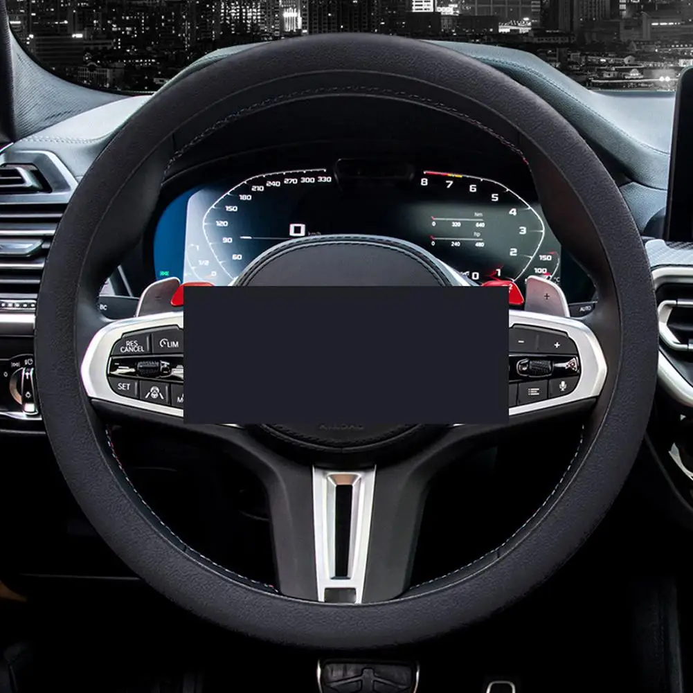 

New Silicone Auto Car Steering Wheel Cover Soft Anti-slip Car Steering Cover 5 Colors For Choose For Wheels 32-40cm 12.6-15 K5a7