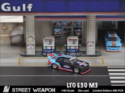 (Pre-order) Street Weapon SW 1:64 LTO E30 M3 Blue Oil / Martini Black limited499 Diecast Model Car