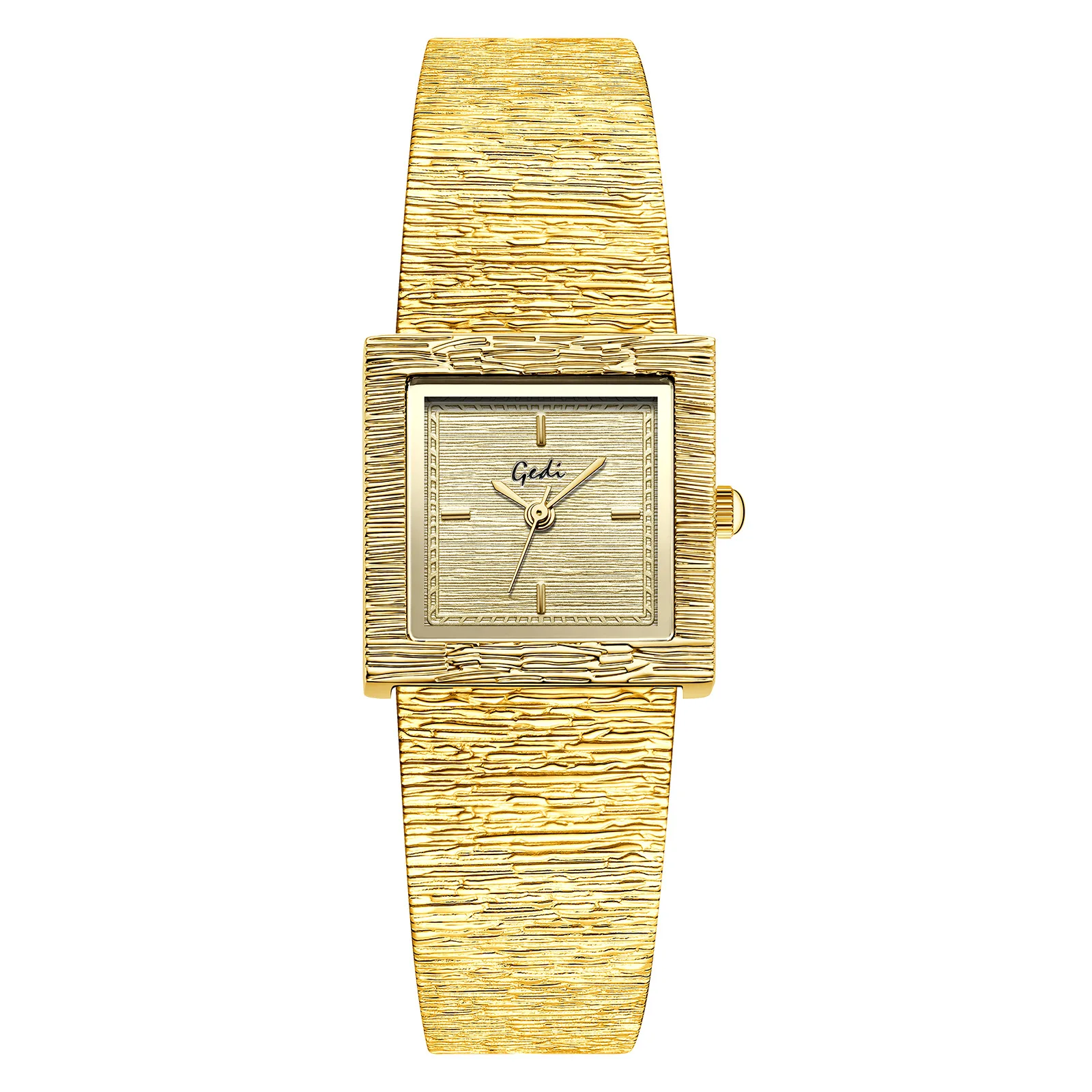 GEDI Brand New Retro Gold Watch Light Luxury Steel Strap Bracelet Watch Waterproof Women's High-End Feel Workplace Clock Watches