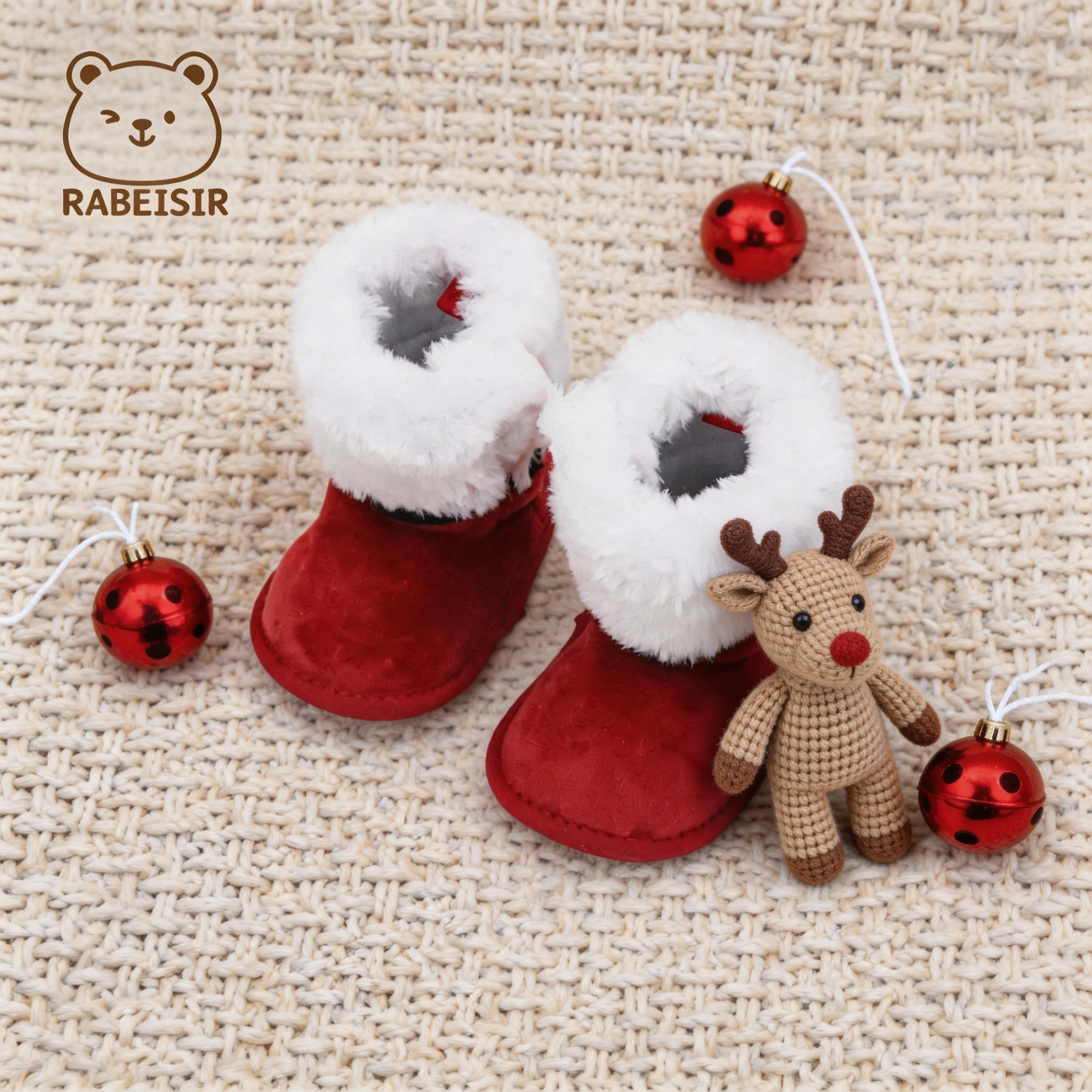 Baby fashion boots, baby walking shoes, anti slip and breathable, 0-1 and a half years old, limited time Christmas flash sale
